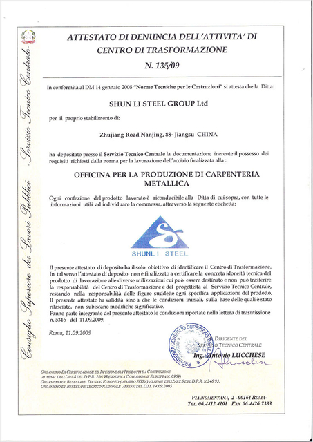 Certificado de italiano